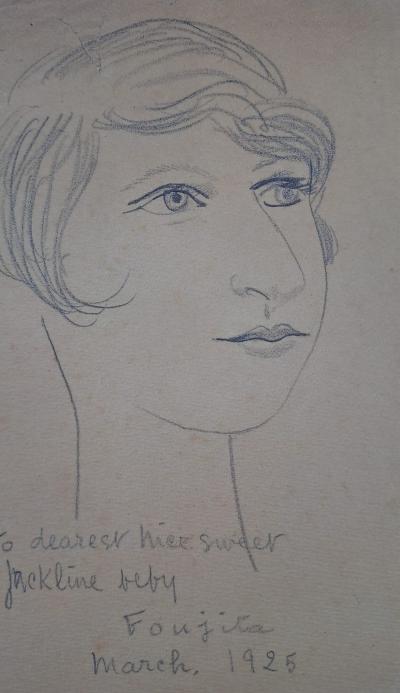 Léonard Foujita (d’après) - Portrait de Jacqueline - Impression d’art, signée 2