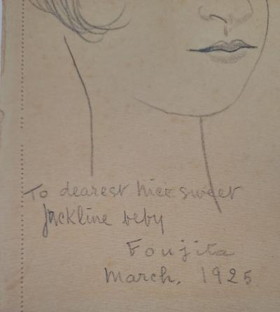Léonard Foujita (d’après) - Portrait de Jacqueline - Impression d’art, signée 2