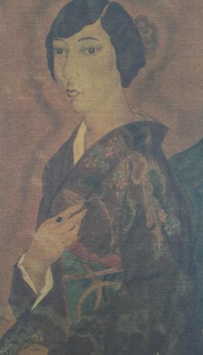 Léonard Foujita (d’après) - Portrait de Kikou Yamata - Impression d’art, signée 2