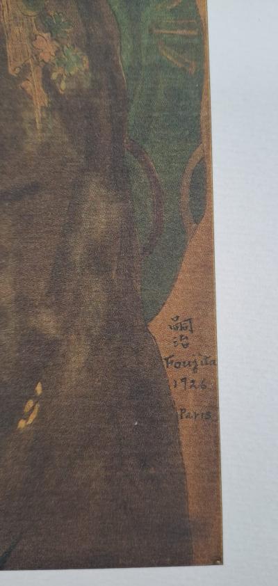 Léonard Foujita (d’après) - Portrait de Kikou Yamata - Impression d’art, signée 2