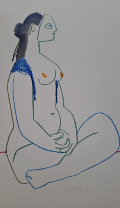 Pablo Picasso - La femme masquée et le roi, 1954 - Lithographie 2