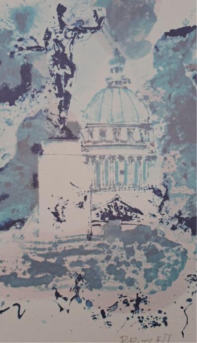 Jean-Paul Brusset - Jardins et Palais du Luxembourg - Lithographie originale signée et numérotée par l’artiste 2