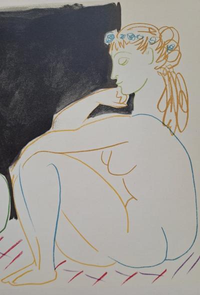 Pablo Picasso - La jeune fille endormi et le sage, 1954 - Lithographie 2