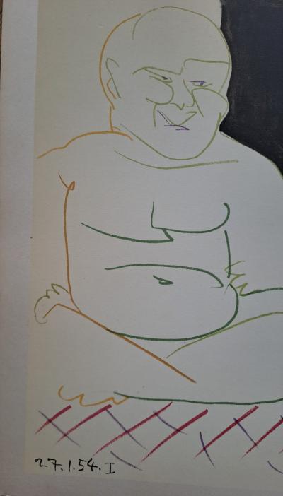 Pablo Picasso - La jeune fille endormi et le sage, 1954 - Lithographie 2