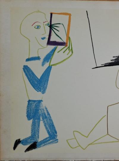 Pablo Picasso - La mère et l’homme au cadre, 1954 - Lithographie 2