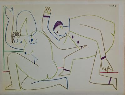 Pablo Picasso - La femme et l’homme saluant, 1954 - Lithographie 2
