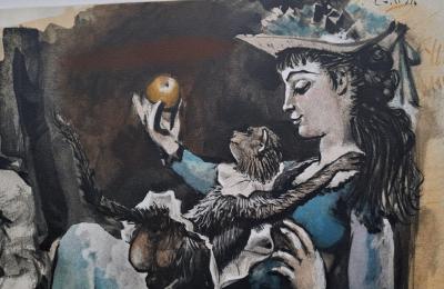 Pablo Picasso - La femme, le singe et le sage, 1954 - Lithographie 2