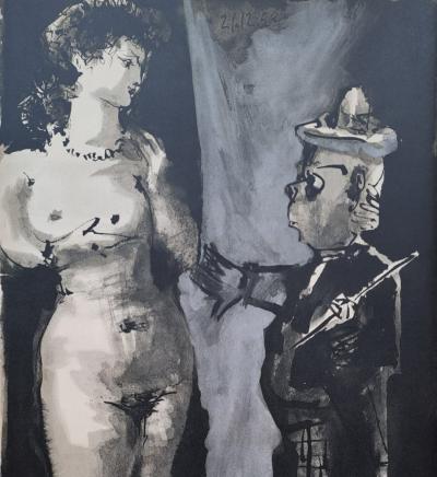 Pablo Picasso - La femme nue et l’artiste, 1954 - Lithographie 2