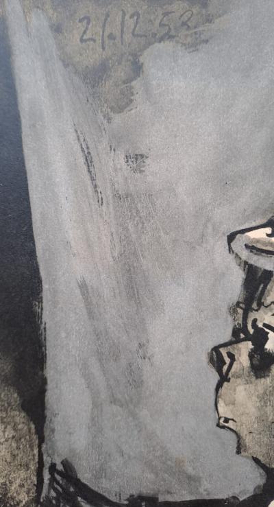 Pablo Picasso - La femme nue et l’artiste, 1954 - Lithographie 2