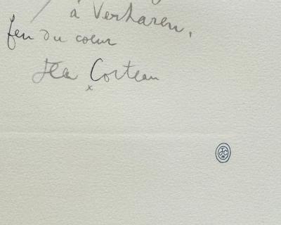 Jean COCTEAU - Hommage à Verharen - Lithographie signée dans la planche 2