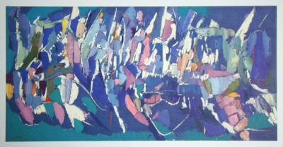 André LANSKOY (after) - Ville fantôme, 1960 - Offset lithography signed 2