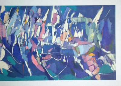 André LANSKOY (after) - Ville fantôme, 1960 - Offset lithography signed 2