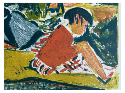 François Desnoyer - La sieste - Lithoraphie originale signée , Epreuve d’artiste 2