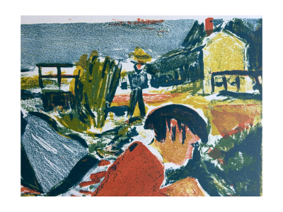 François Desnoyer - La sieste - Lithoraphie originale signée , Epreuve d’artiste 2