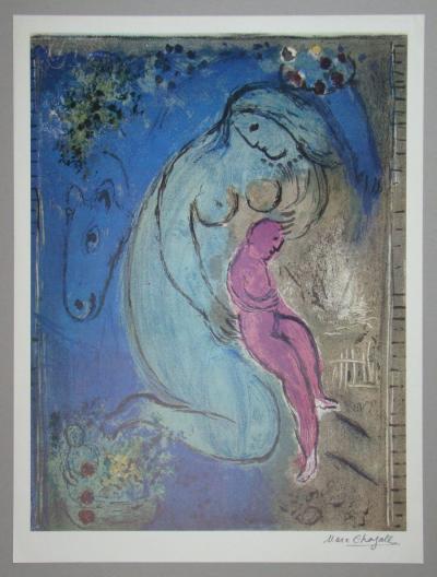 Marc CHAGALL (d’après) - Quai aux fleurs, 1981 - Tirage offset signé 2