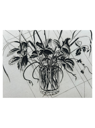 Michel Beret - Strawberries - Original engraving, signed and titled 2
