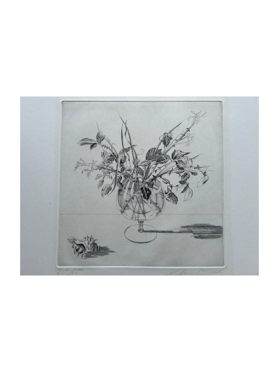 Michel Beret - Aubépines - Gravure originale signée et titrée 2
