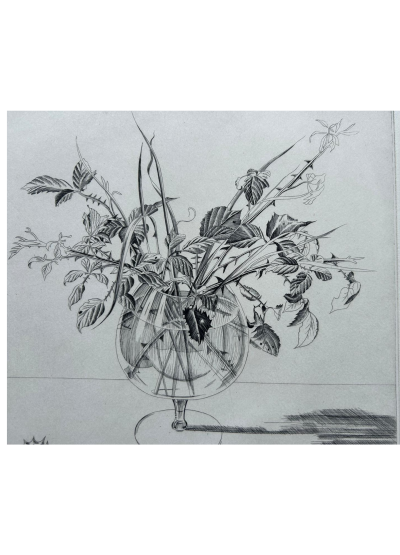 Michel Beret - Aubépines - Gravure originale signée et titrée 2