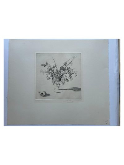 Michel Beret - Aubépines - Gravure originale signée et titrée 2