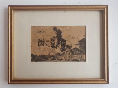 Jacques Le Tanneur - Cavalier basque, 1920 - Estampe originale 2