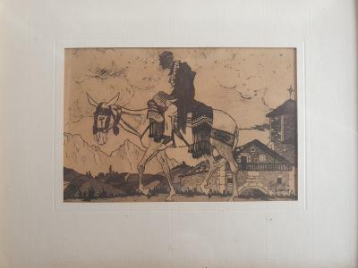 Jacques Le Tanneur - Cavalier basque, 1920 - Estampe originale 2