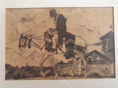 Jacques Le Tanneur - Cavalier basque, 1920 - Estampe originale 2