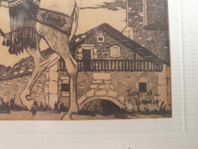 Jacques Le Tanneur - Cavalier basque, 1920 - Estampe originale 2