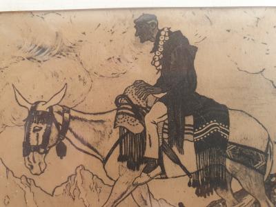 Jacques Le Tanneur - Cavalier basque, 1920 - Estampe originale 2