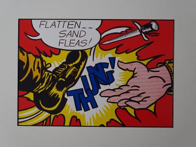 Roy Lichtenstein - Aplatir les puces des sables d’espèces menacées, 1987 - Serigrahie