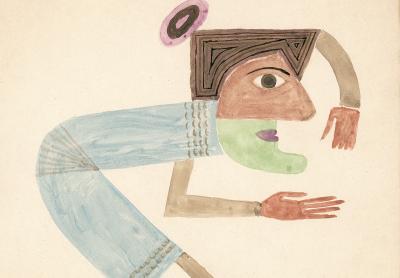 Victor Brauner - Sans titre, 1952 - Aquarelle signée et dédicacée 2