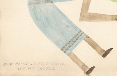 Victor Brauner - Sans titre, 1952 - Aquarelle signée et dédicacée 2