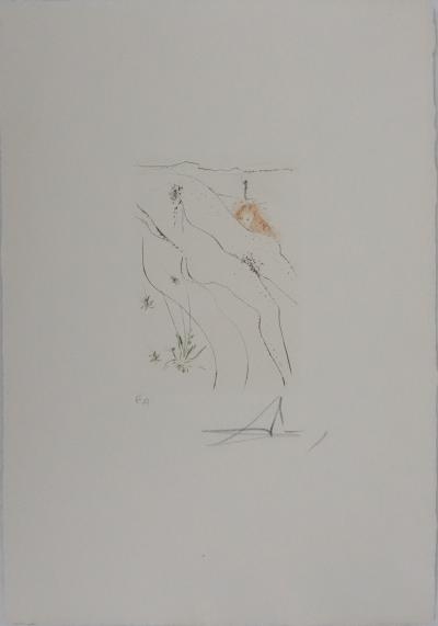 Salvador Dali - Décaméron : Le tonneau, 1972 - Gravure originale signée 2