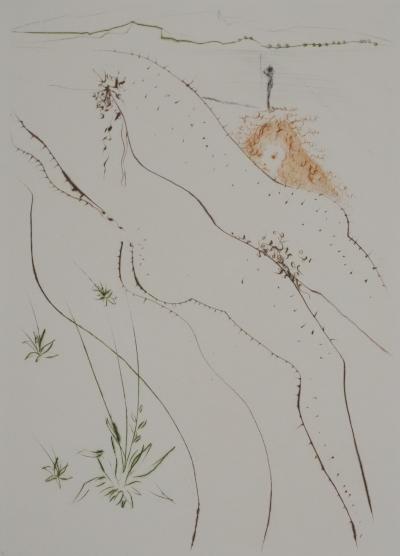Salvador Dali - Décaméron : Le tonneau, 1972 - Gravure originale signée 2