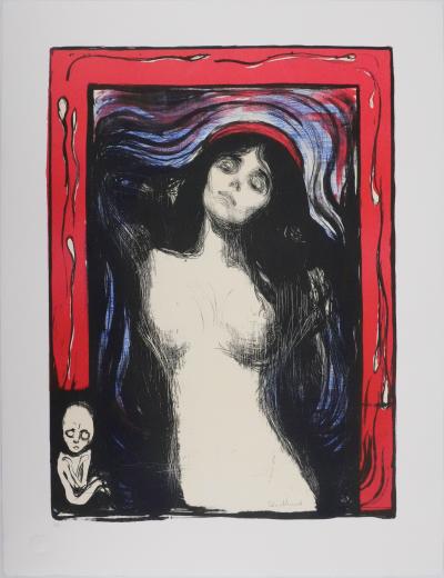 Edvard MUNCH : La Madone, Lithographie signée 2
