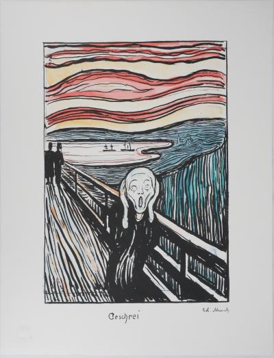 Edvard MUNCH : Le Cri, Lithographie signée 2
