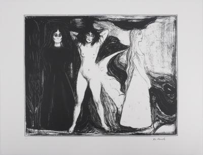 Edvard MUNCH : Les trois âges de la femme, Lithographie signée 2
