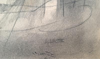 André Lhote - Arbres dans le vent - Dessin au crayon, signée 2