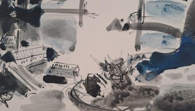 Maurice-Elie Sarthou - Composition - Aquarelle, signée 2