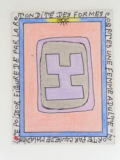 Frédéric Bruly Bouabré - Composition.. Dessin, 2000- Encre et crayons de couleur 2