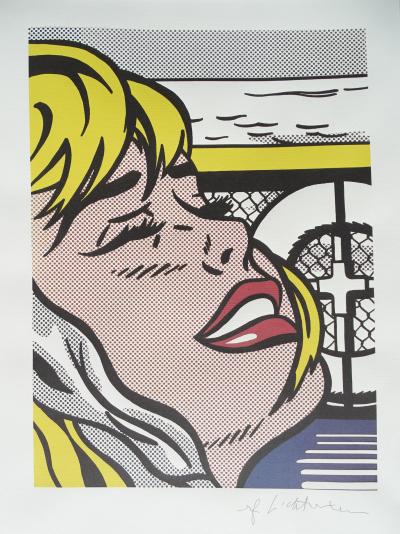 Roy Lichtenstein (d’après) - Fille à bord, lithographie de 1987