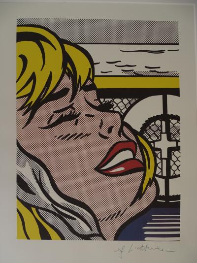 Roy Lichtenstein (d’après) - Fille à bord, lithographie de 1987 2