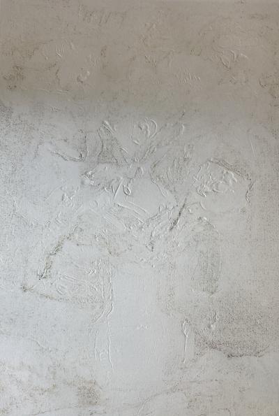 Pierre AMBROGIANI - Bouquet de fleurs, gravure sur bois gaufrée 2