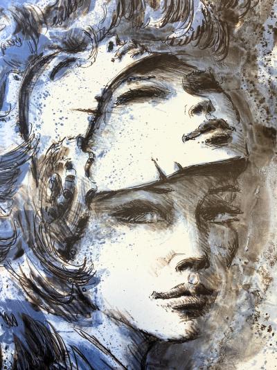 Francis de Saint-Genies – Die Maske, signierte und gewidmete Lithografie 2
