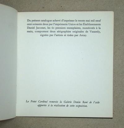 Victor VASARELY (d’après) - Vasarely, 1962 - Catalogue d’exposition 2
