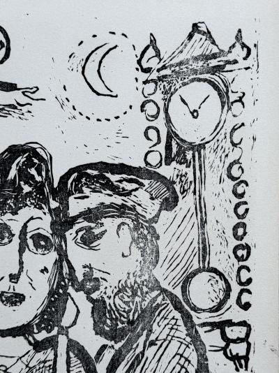 Marc Chagall - Le peintre et sa femme - Gravure sur bois originale - épreuve d’essai 2