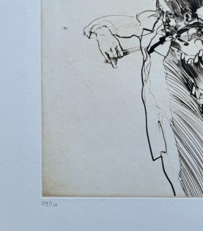 Claude WEISBUCH - Le violoniste, 1991 - Gravure originale signée au crayon et numérotée 2