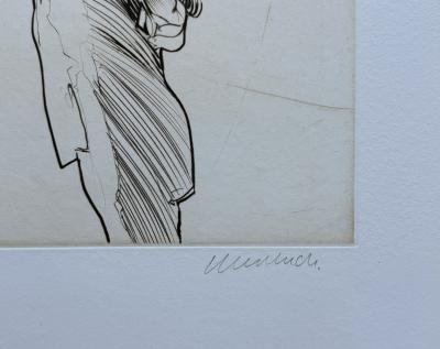 Claude WEISBUCH - Le violoniste, 1991 - Gravure originale signée au crayon et numérotée 2