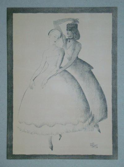 Edmond Van Offel - Ballerines, 1931 - Original lithograph signed and dated 2