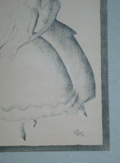 Edmond Van Offel - Ballerines, 1931 - Original lithograph signed and dated 2