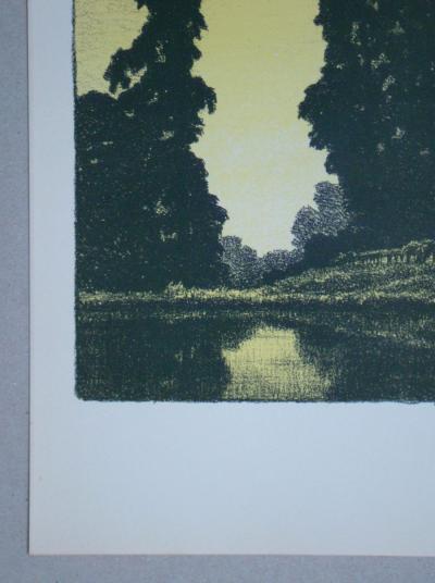 Pierre Abattucci - Coin de parc, 1931 - Original lithograph signed 2